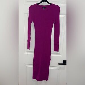 Forever 21 Fuchsia Long Sleeve Dress